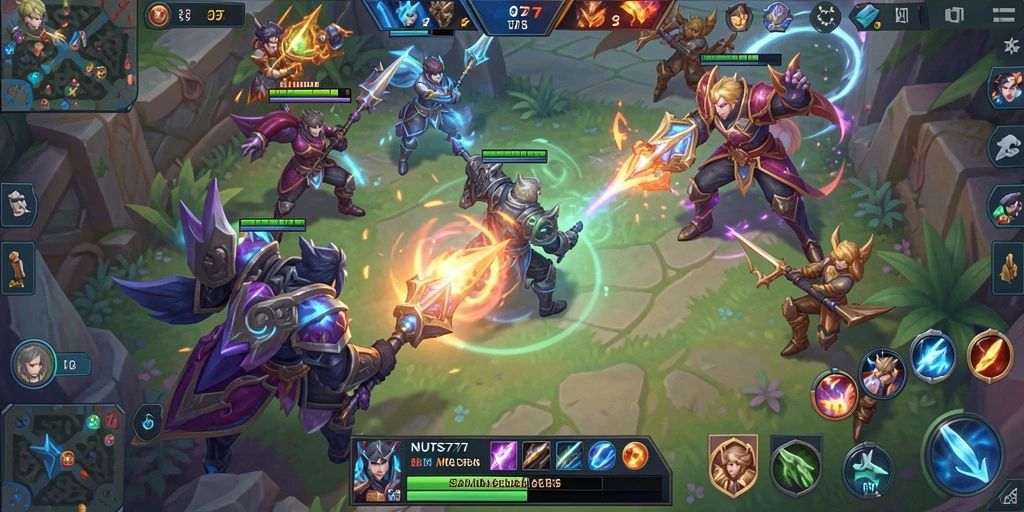 Gameplay menarik NUTS777 dalam aksi MOBA.