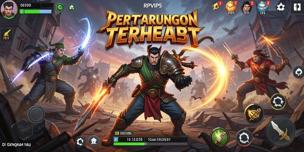 Gameplay intens RPVIP5 dengan pertarungan yang menegangkan.