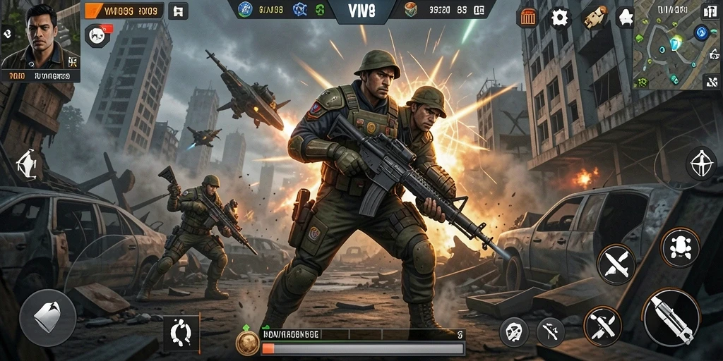 Screenshot menampilkan pertempuran strategis di VW108 yang menegangkan.