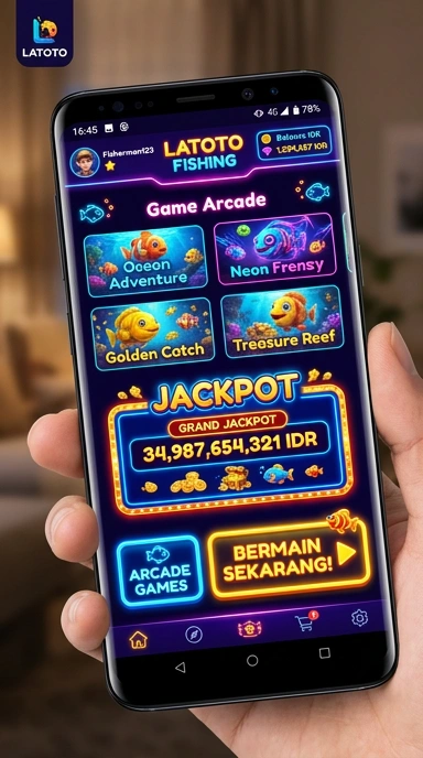 Screenshot dari proses unduh aplikasi di latoto.